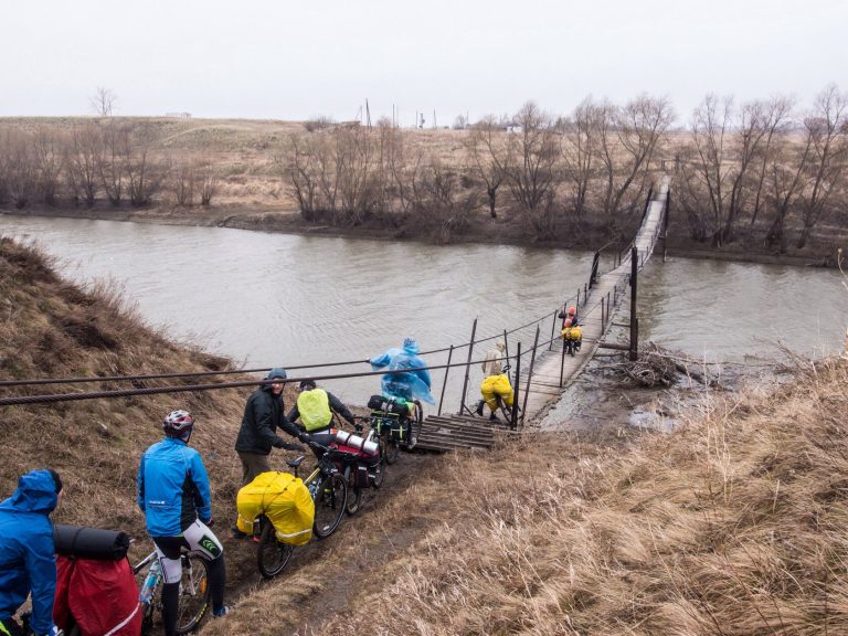 Подвесной мост в Самаринке