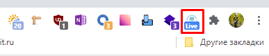 Работа расширения LivePage